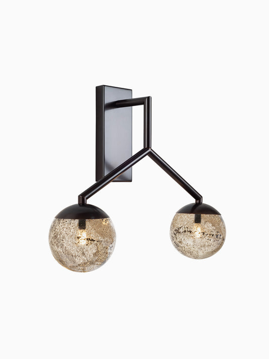 Silas Double Antique Frit Wall Light